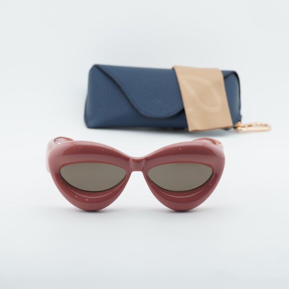 Loewe LW40097I 72E Cat Eye Sunglasses – Shiny Pink/Brown main image 7